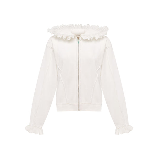 Худі на Блискавці Біле