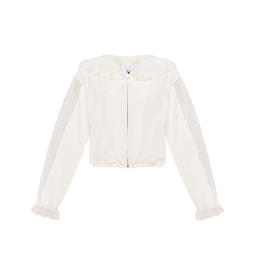 Худі з Мереживом Молочне