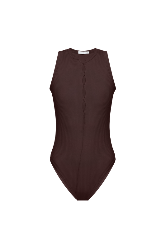 Боді Рваний Коричневий