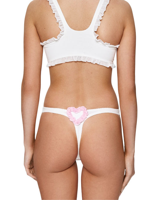 Стрінги з Лебедем та Серцем Молочні