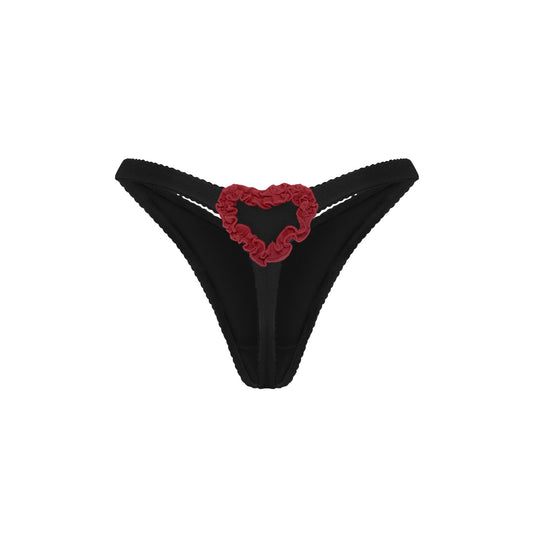 Стрінги з Лебедем та Серцем Чорні