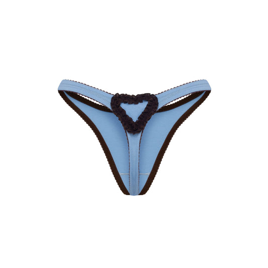 Стрінги з Лебедем та Серцем Блакитні