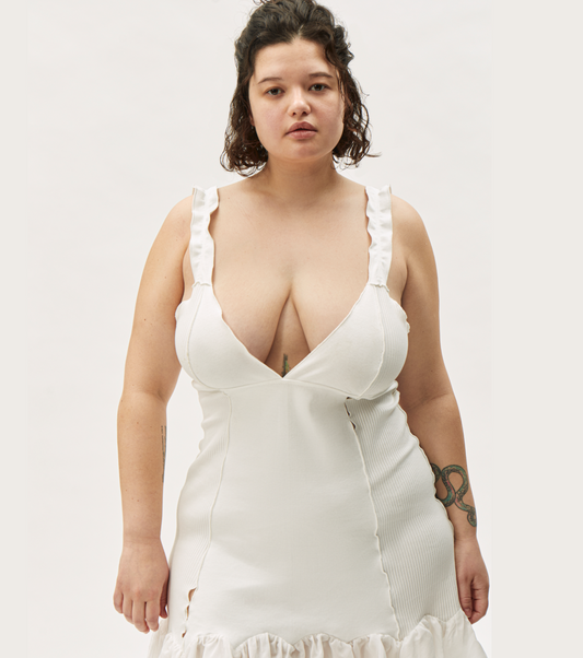 Сукня з спідницею Молочна