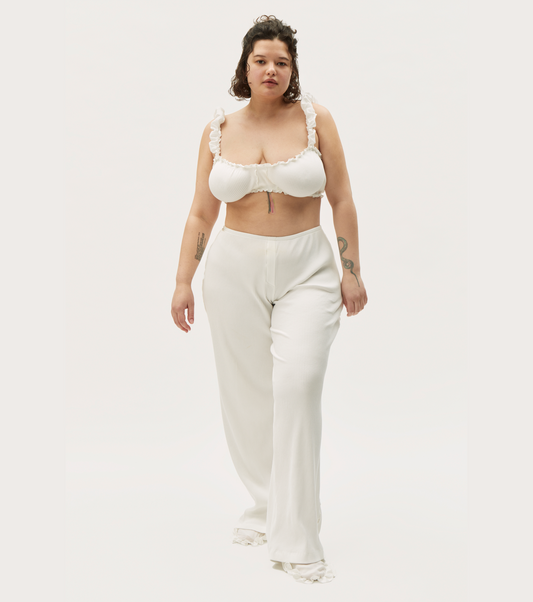 Ліф з воланами Білий