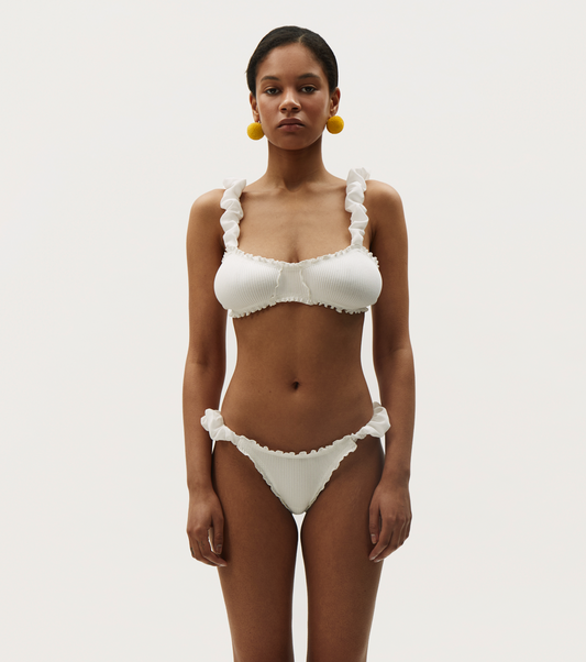 Ліф з воланами Білий