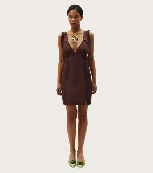 Сукня хвиляста Коричнева