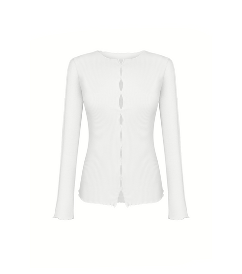 Лонгслів з Драпуванням Молочний