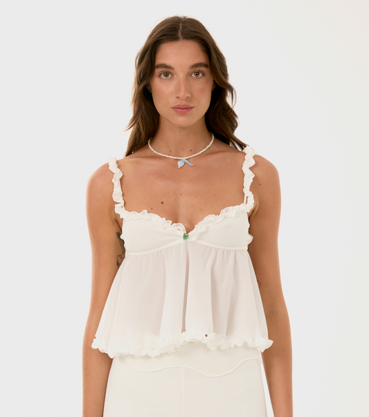 Топ з Листочком Молочний