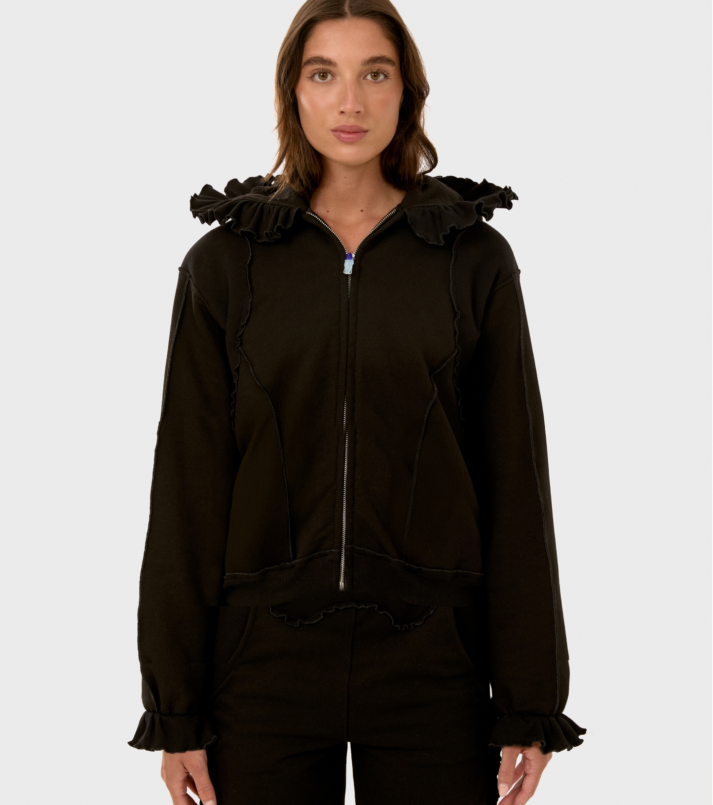 Худі на Блискавці Чорне