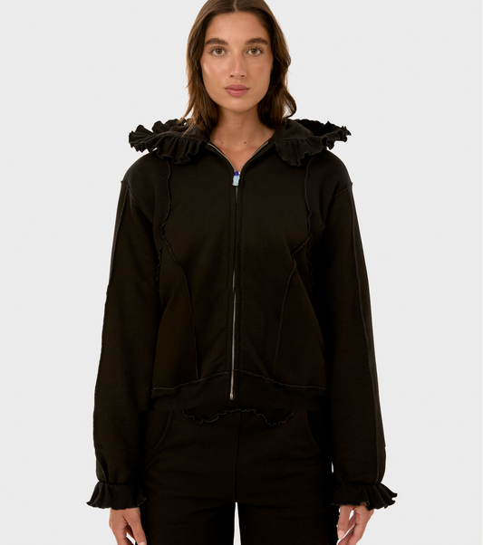 Худі на Блискавці Чорне