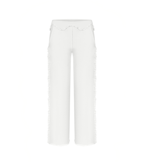 Штани з Рюшами Білі