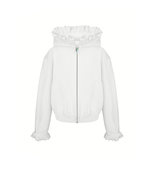 Худі на Блискавці Біле