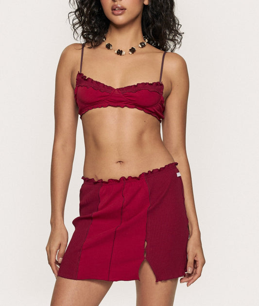 Ліф Хвилястий Бордовий