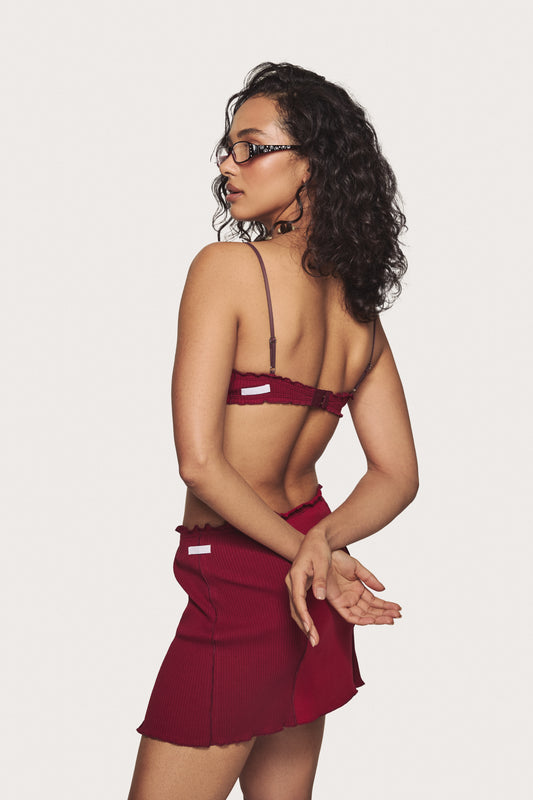 Ліф Хвилястий Бордовий