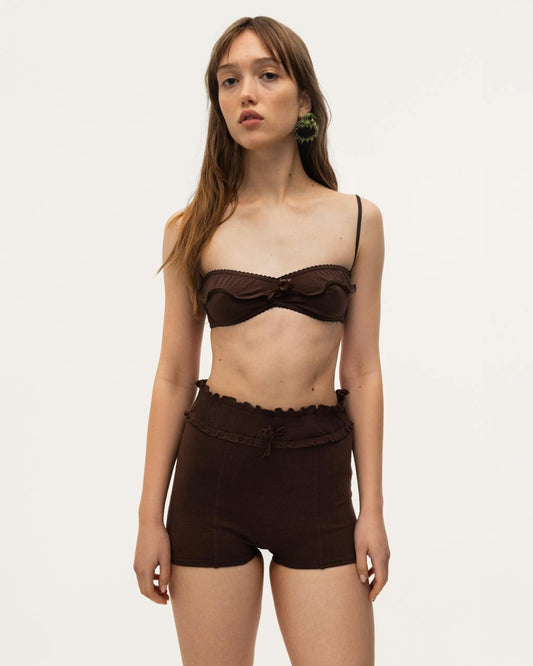 Ліф з Хвилею Коричневий