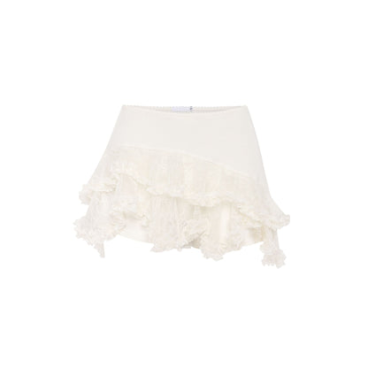 Шорти-спідниця Подвійні Молочні