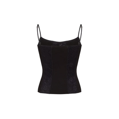 Майка з Мереживом Чорна