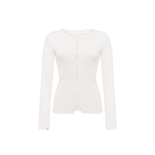 Лонгслів з Драпуванням Молочний