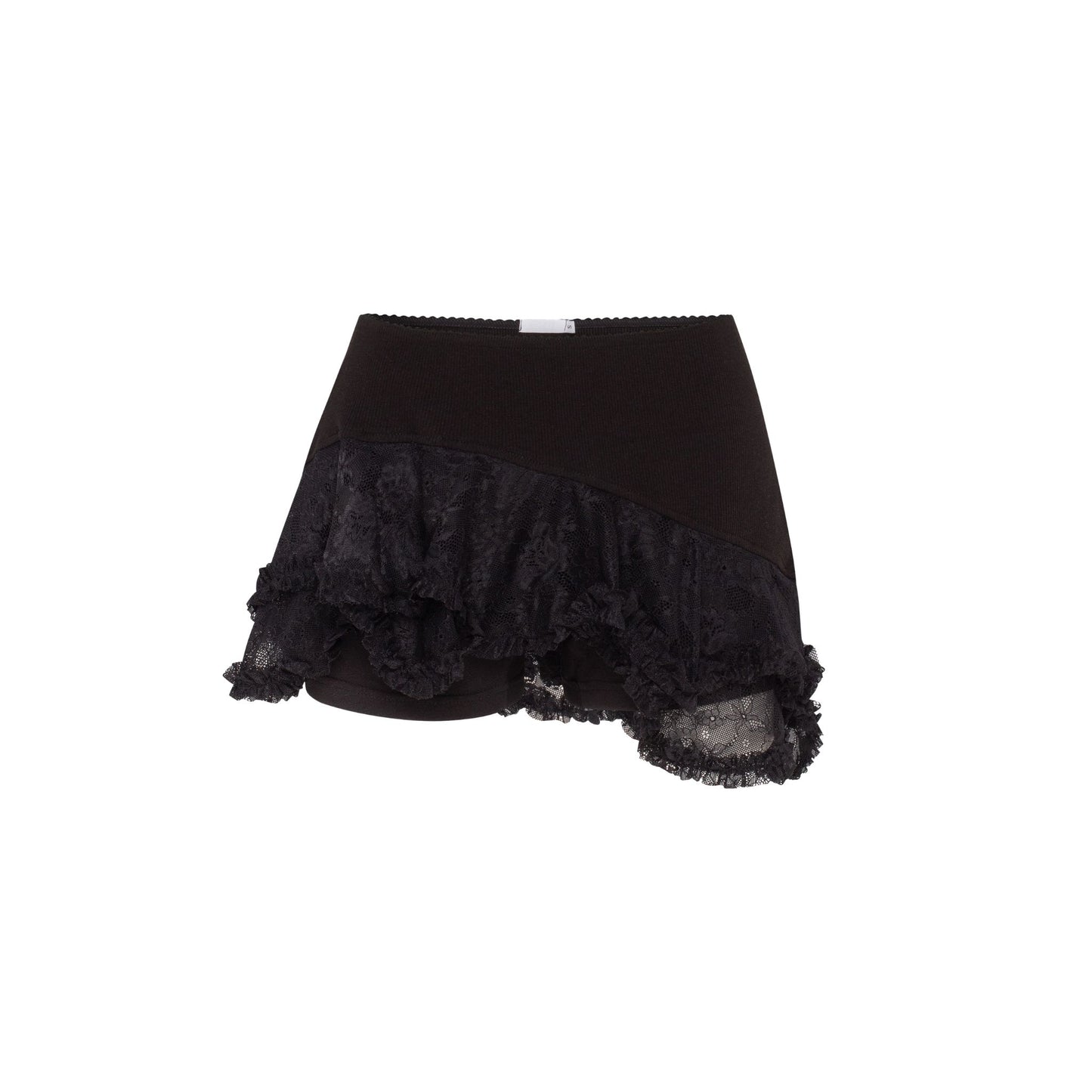 Шорти-спідниця Подвійні Чорні