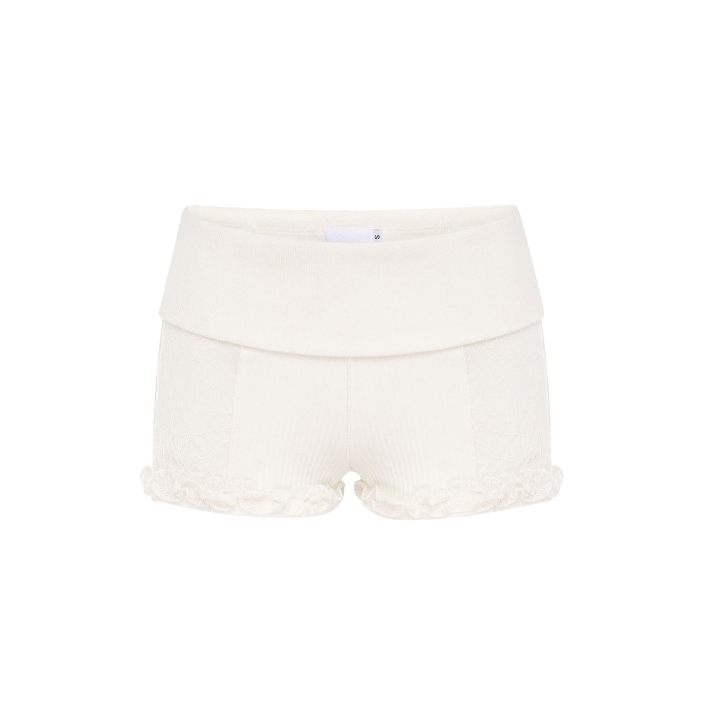 Шорти з Поясом та Мереживом Молочні