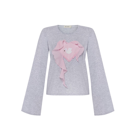 Кофта з Серцем та Лебедем Сіра