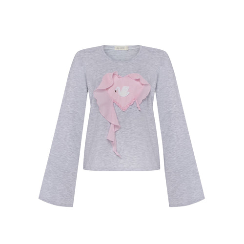 Кофта з Серцем та Лебедем Сіра