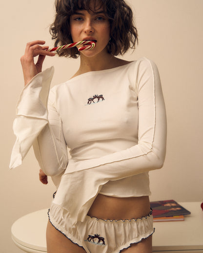 Лонгслів з Вишивкою 'Оленята'