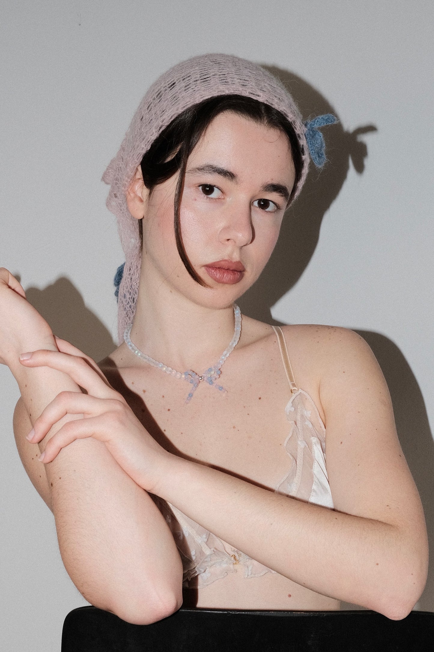 Necklace Moonstone Bow