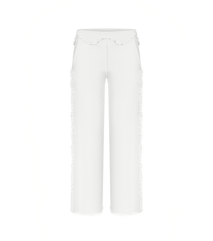 Штани з Рюшами Білі