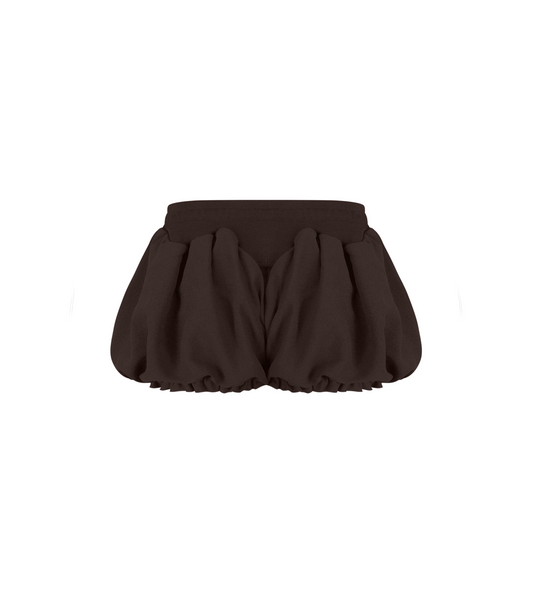 Мікро-Шорти з Рюшами Коричневі