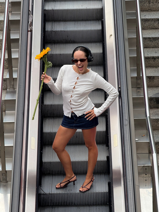 Лонгслів з Драпуванням Молочний