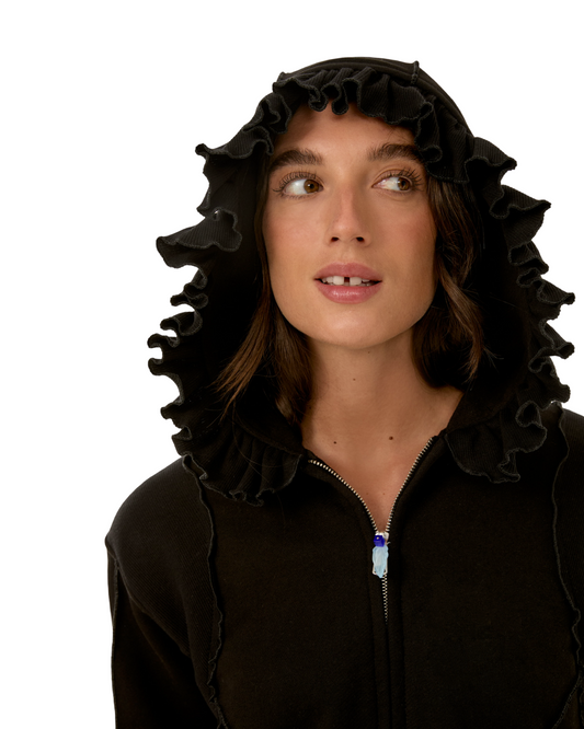 Худі на Блискавці Чорне