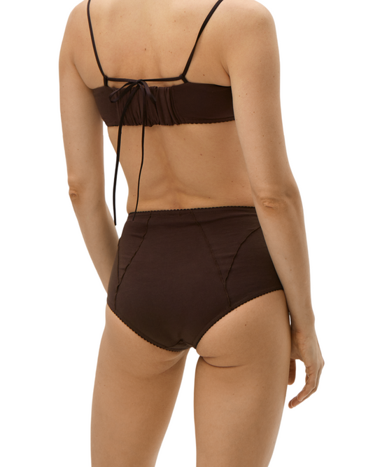 Трусики Базові Високі Коричневі