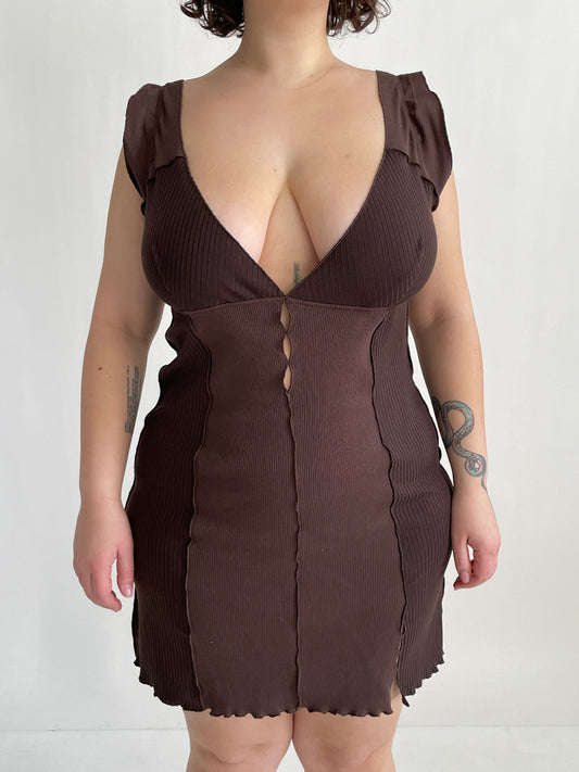 Сукня хвиляста Коричнева