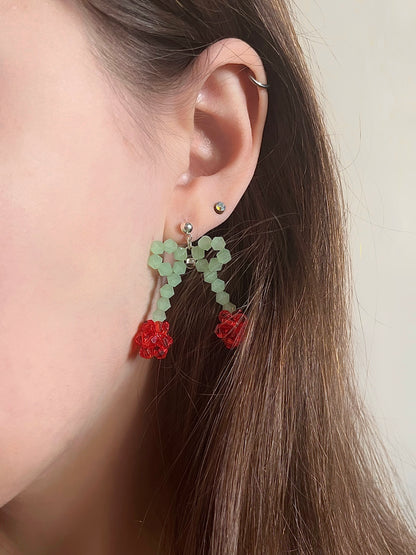 Earrings Red Cherry