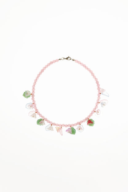 Necklace Glass Flowers