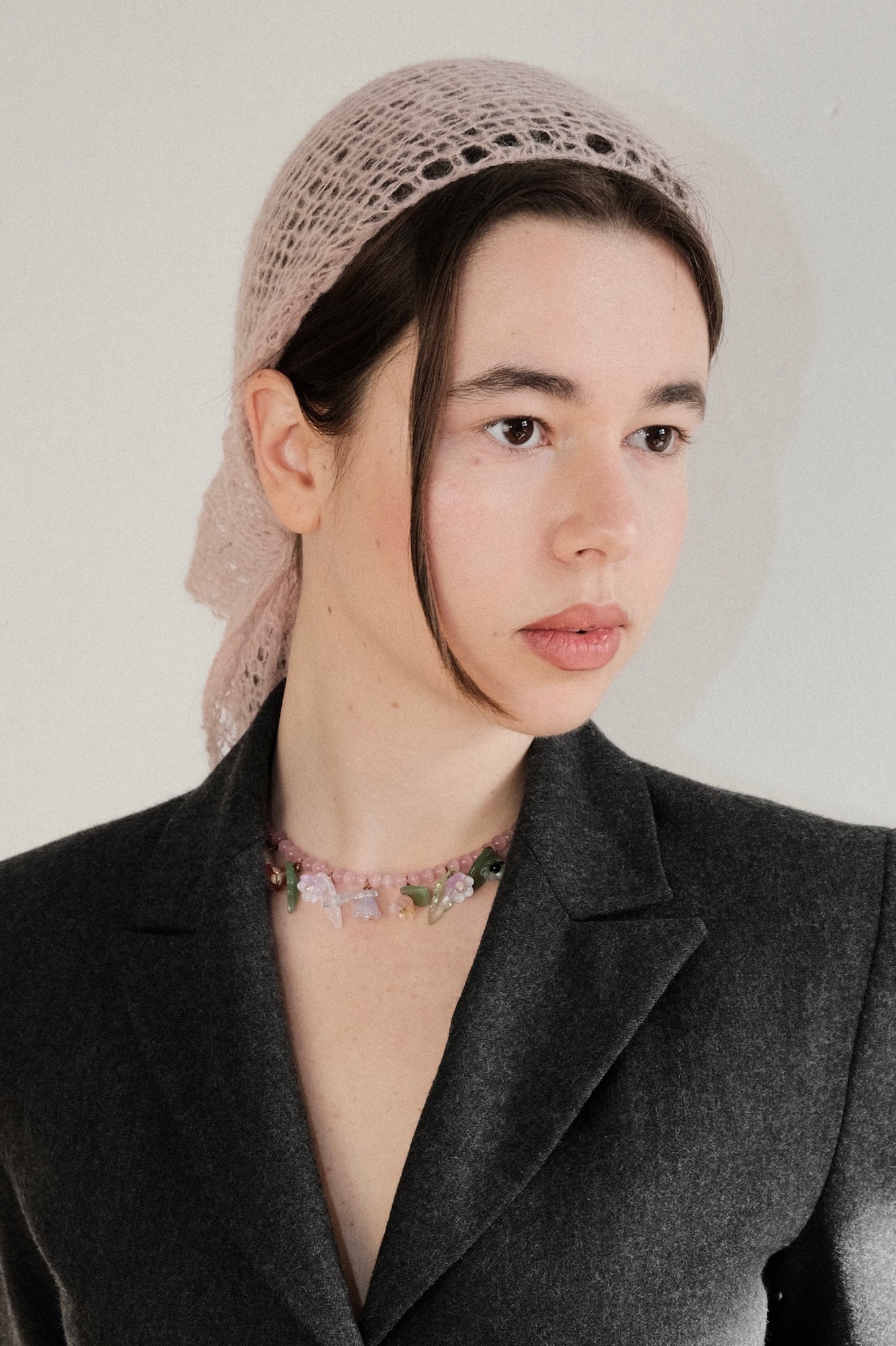 Necklace Glass Flowers