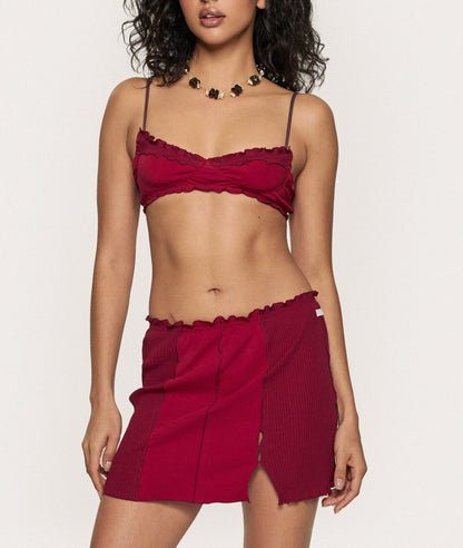 Ліф Хвилястий Бордовий