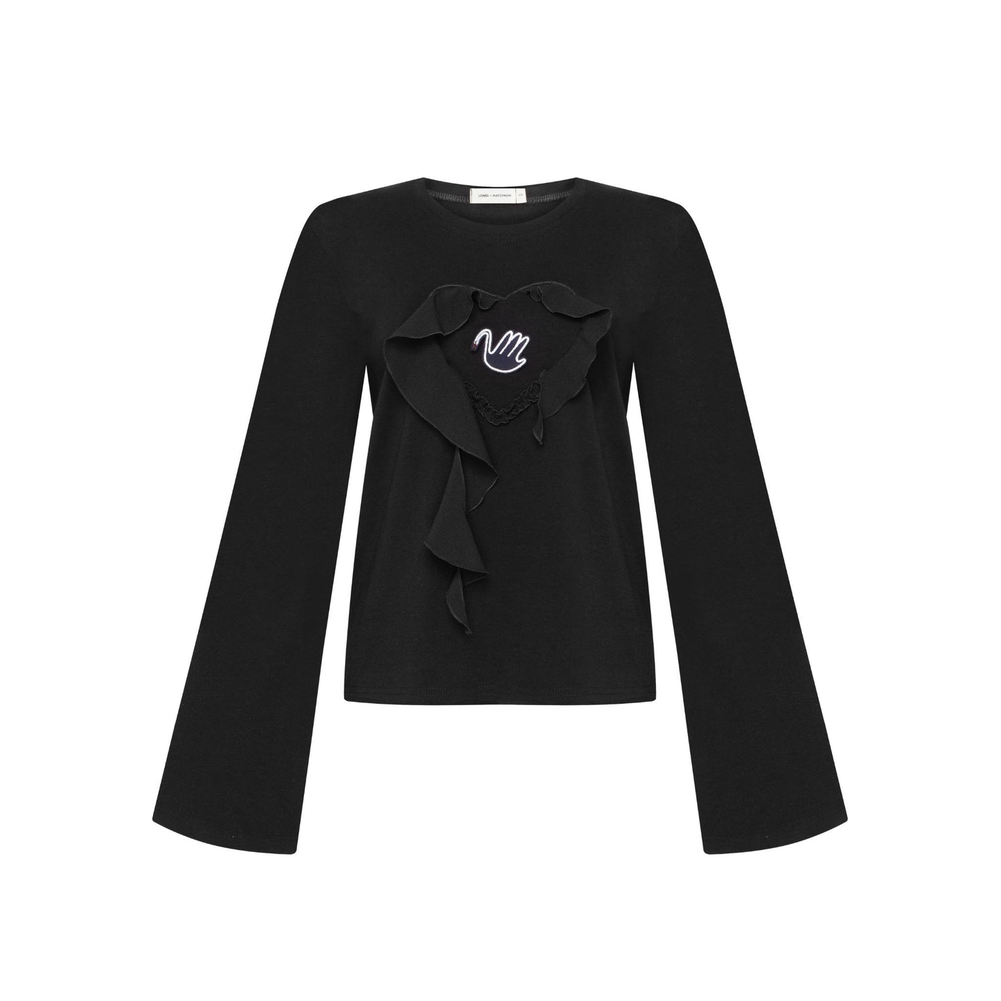 Кофта з Серцем та Лебедем Чорна