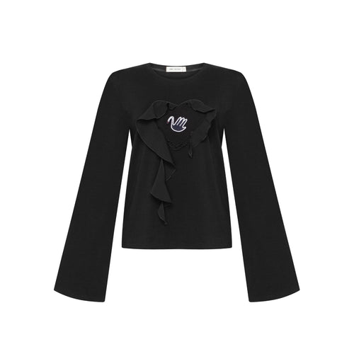 Кофта з Серцем та Лебедем Чорна