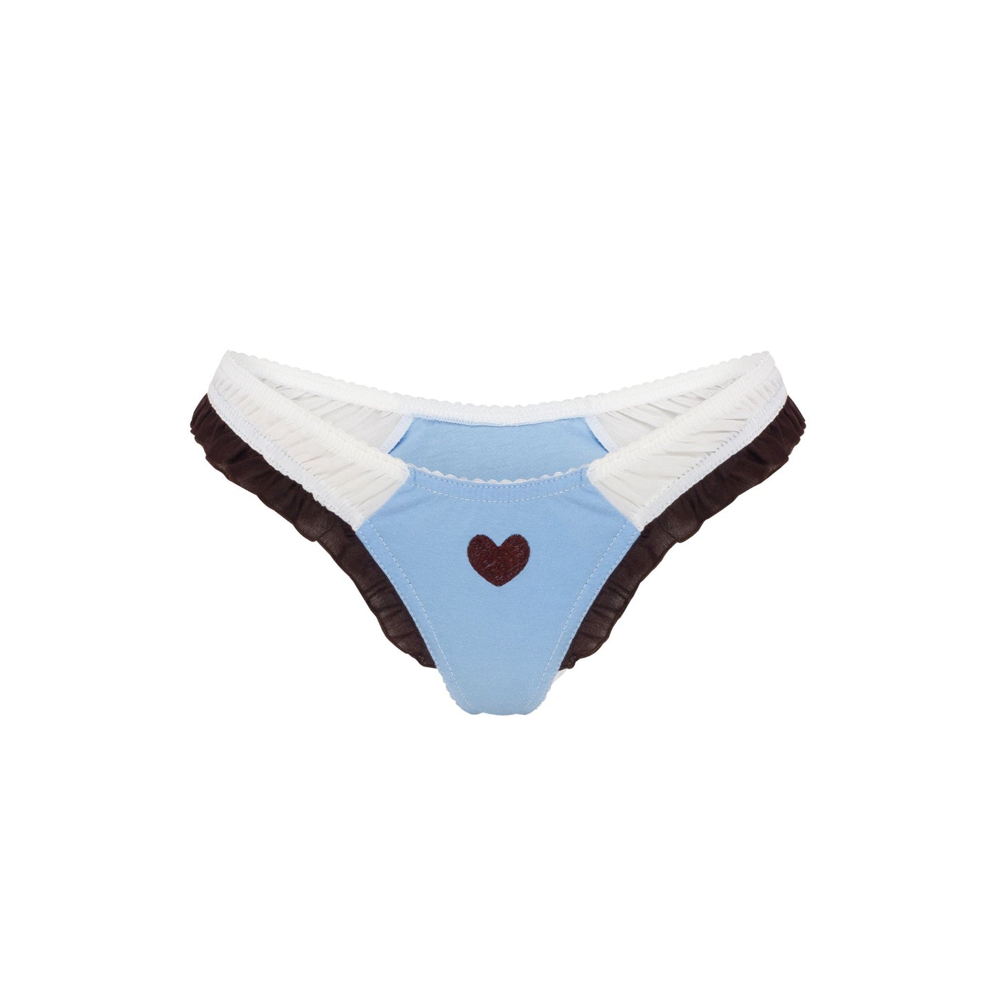 Танга з Рюшами та Серцем Блакитні