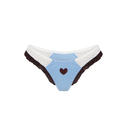 Танга з Рюшами та Серцем Блакитні