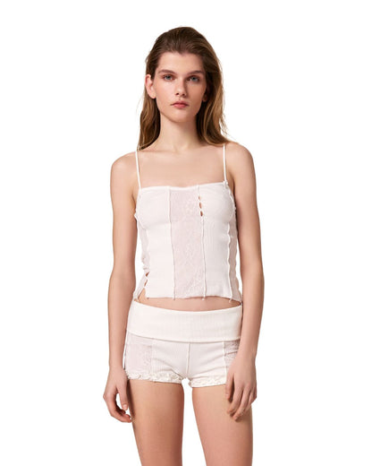 Майка з Мереживом Молочна